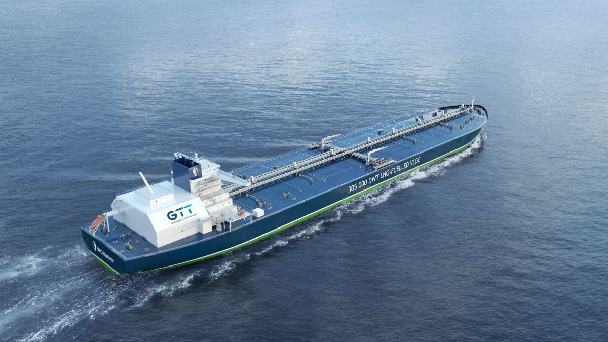 Class approves membrane-type tank for LNG dual-fuel VLCC